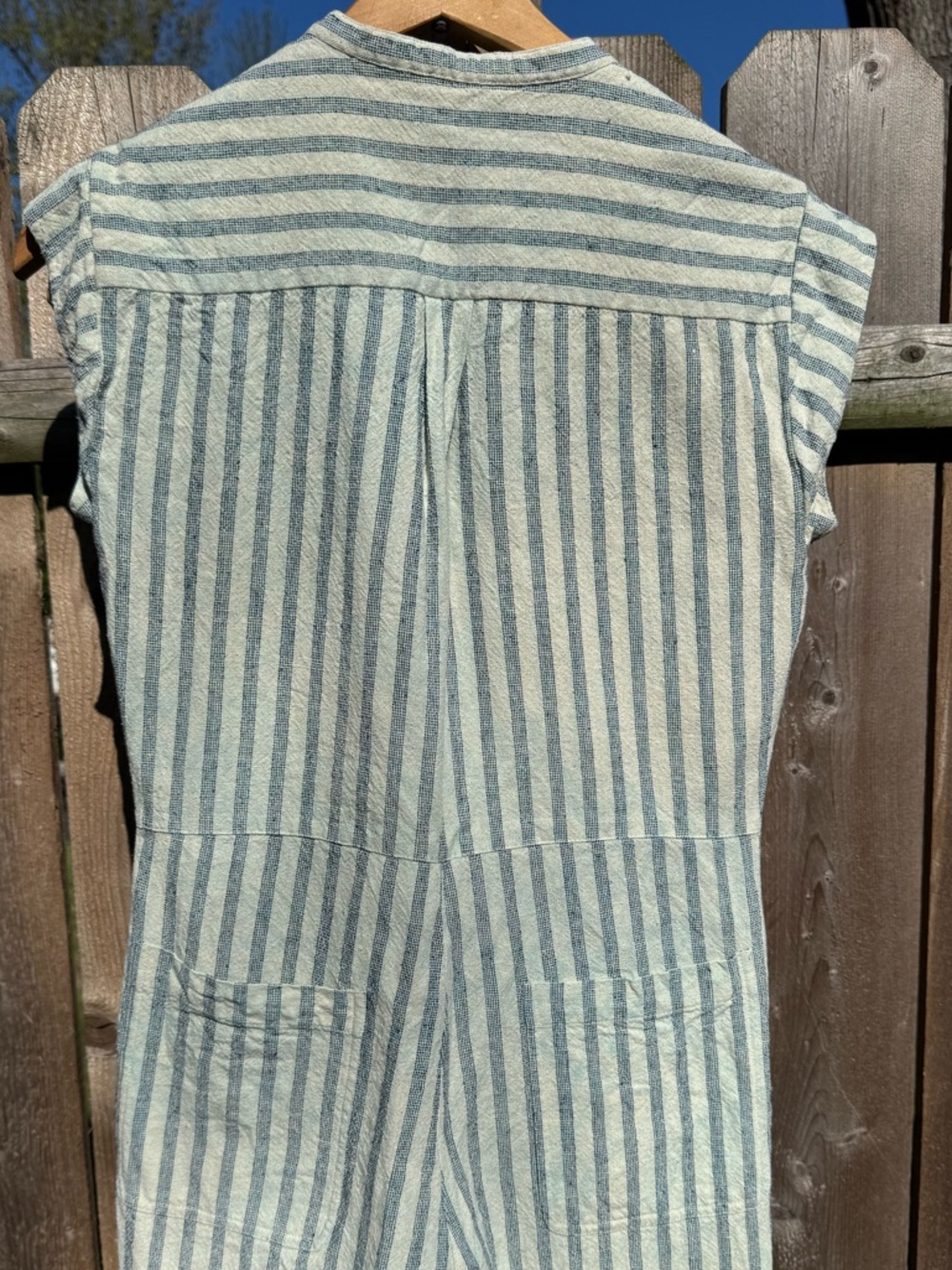 DÔEN Biarritz Seaside Stripe Silk Jumpsuit - Picture 3 of 16